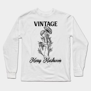 Vintage Merry Mushroom Lovers Long Sleeve T-Shirt